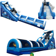 inflatable small pool water slide